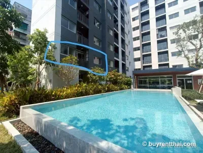 For rent: 20,000 THB, Notting Hill Condo, Sukhumvit 105, 2 bedrooms, 1 bathroom, 45 sq m. Near BTS Bearing. Watthana Bangkok - 1
