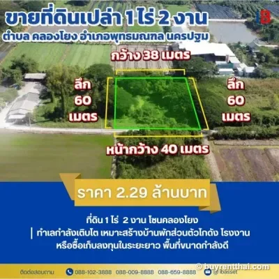 ขายด่วน! ที่ดินคลองโยง ศาลายา ทําเลทองใกล้เมือง เดินทางทะลุเส้นถนนหลังได้หลายสาย Khlong Yong Phutthamonthon Nakhon Pathom - 1